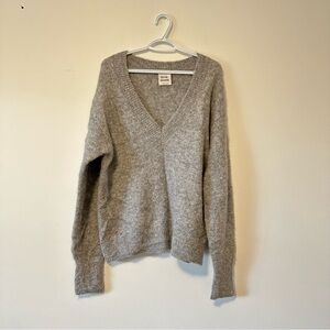 Aritzia Pink V-Neck Sweater